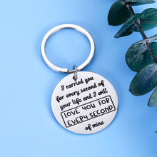Load image into Gallery viewer, Memorial Keychain Gift for Loss of Baby Infant Child Remembrance Miscarriage Gift for Mothers Women Friends Her I Carried You Every Second of Your Life Charm Sympathy Keepsake Gifts for Baby Loss
